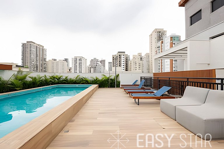 Easy Star - Luminoso studio em Pinheiros - IT01I