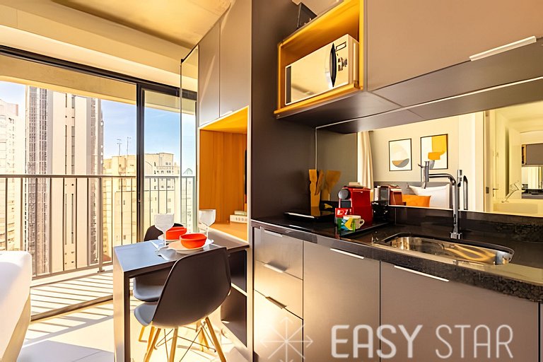Easy Star - Studio com vista panorâmica da Bela Vista - JL01