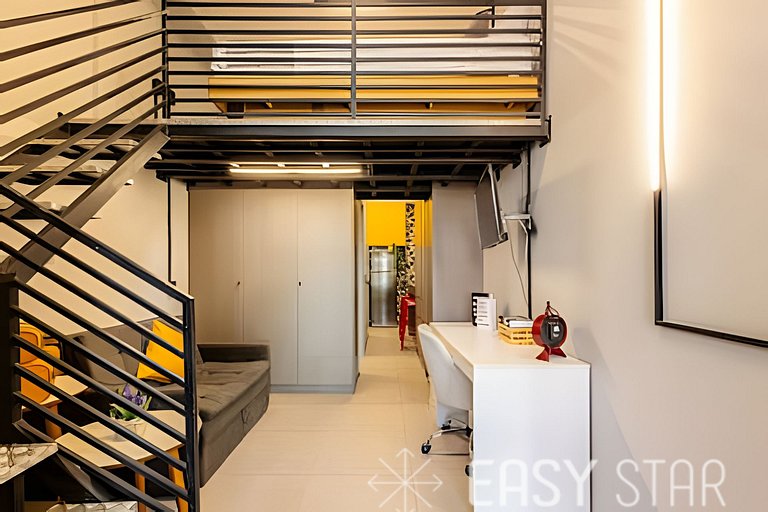 Easy Star - Studio contemporâneo com mezanino - JT01I
