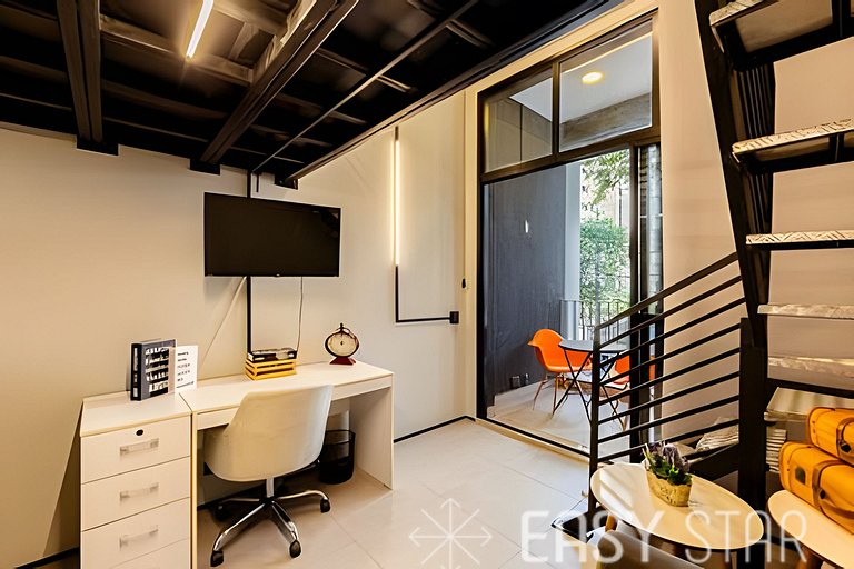 Easy Star - Studio contemporâneo com mezanino - JT01I