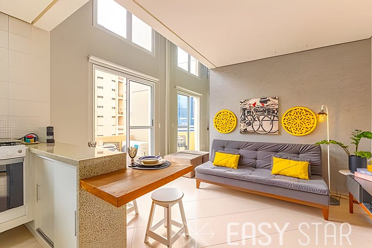 Easy Star - Charmoso duplex C/Vaga no coração do Itaim Bibi