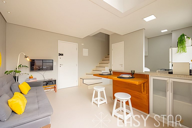 Easy Star - Charmoso duplex C/Vaga no coração do Itaim Bibi