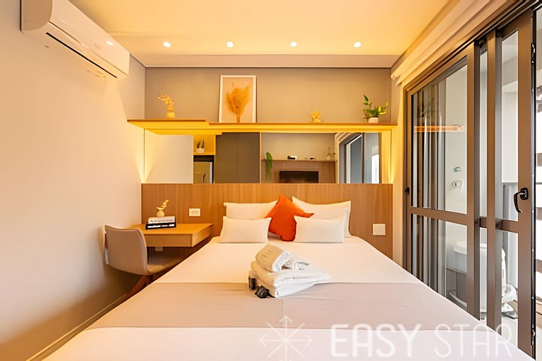 Easy Star - Charmoso studio no Novo Brooklin - KB03I