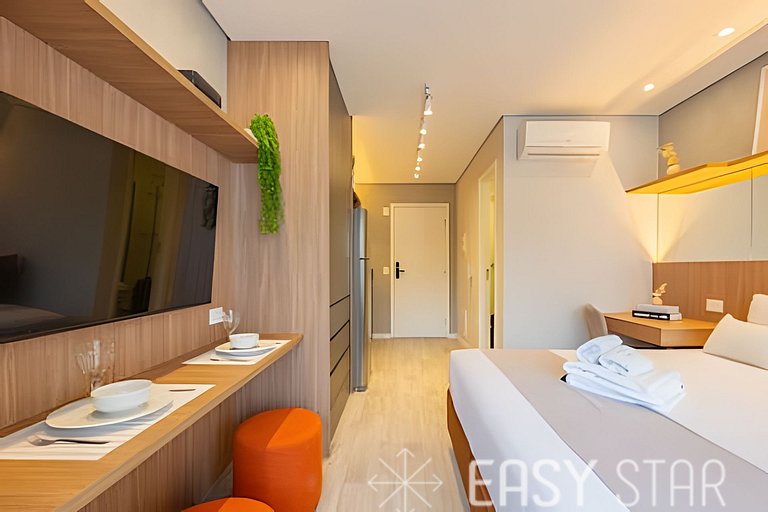 Easy Star - Charmoso studio no Novo Brooklin - KB03I