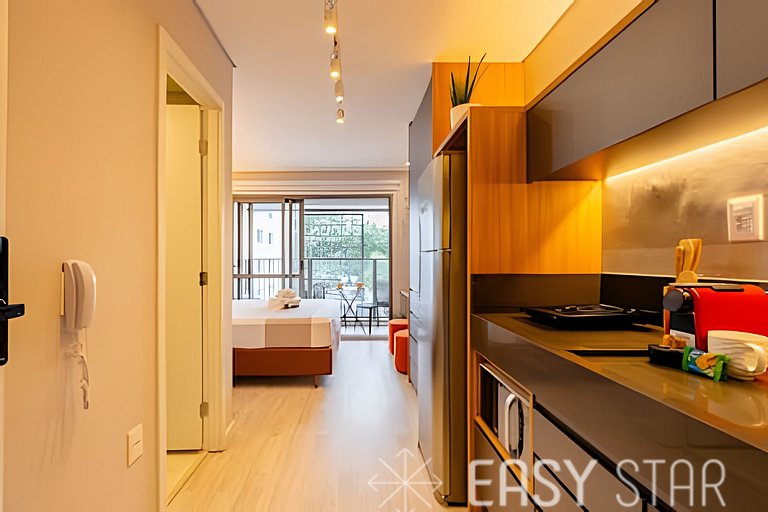 Easy Star - Charmoso studio no Novo Brooklin - KB03I