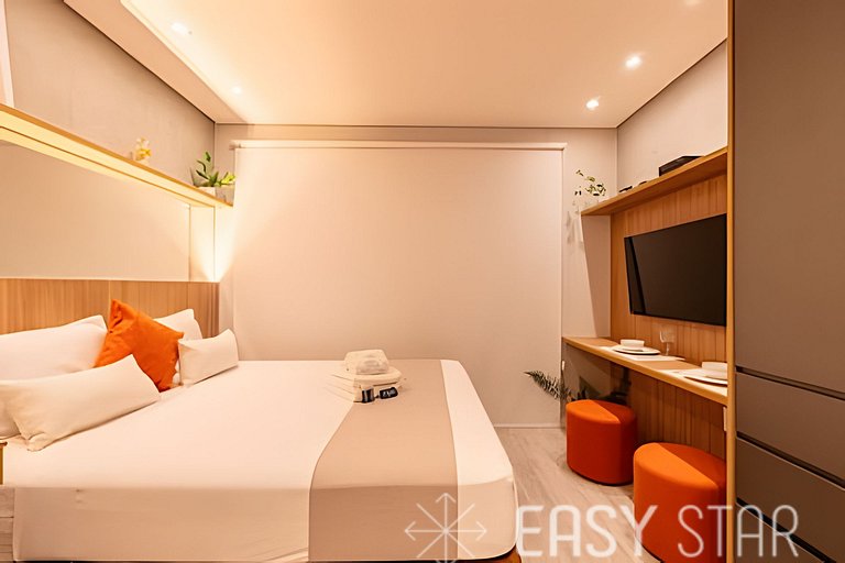 Easy Star - Charmoso studio no Novo Brooklin - KB03I