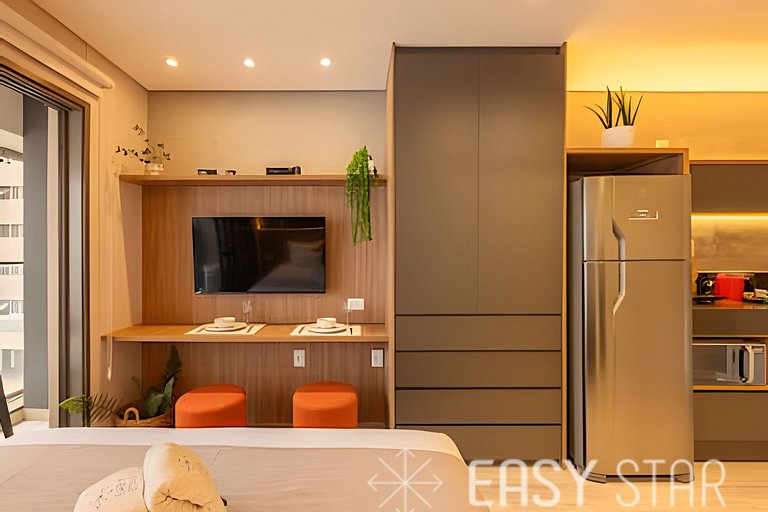 Easy Star - Charmoso studio no Novo Brooklin - KB03I