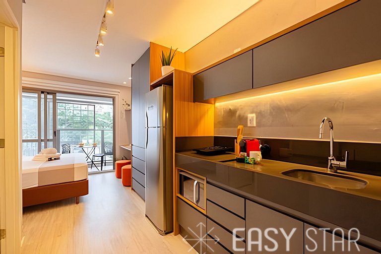 Easy Star - Charmoso studio no Novo Brooklin - KB03I