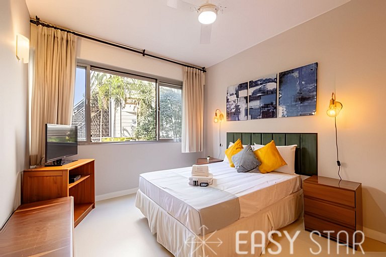 Easy Star - Charmoso apto 2 dorms ao lado da Av. Paulista -