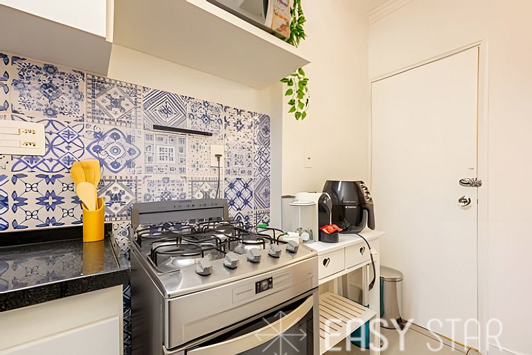 Easy Star - Charmoso apto 2 dorms ao lado da Av. Paulista -