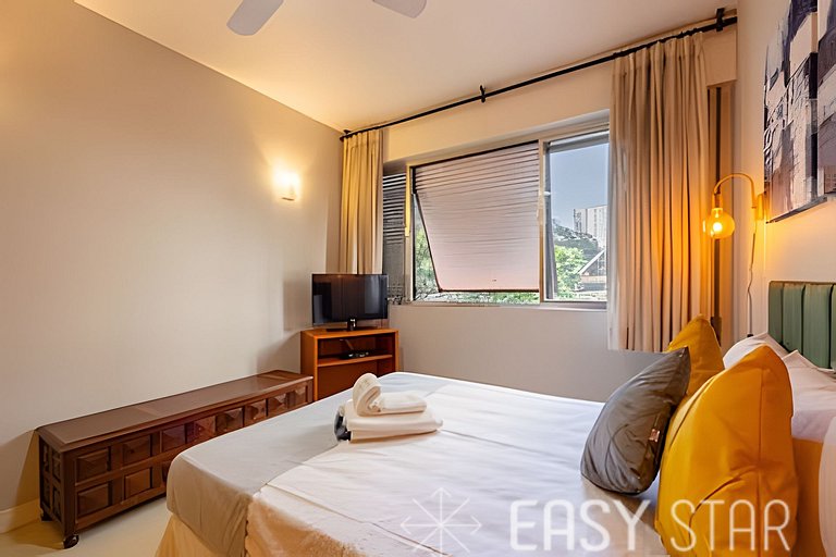 Easy Star - Charmoso apto 2 dorms ao lado da Av. Paulista -