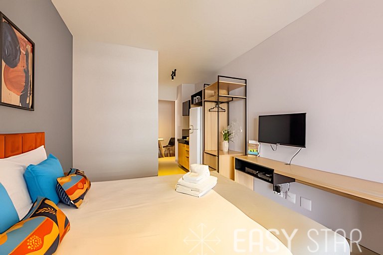 Easy Star - Belo studio com varanda em Perdizes - KW01I