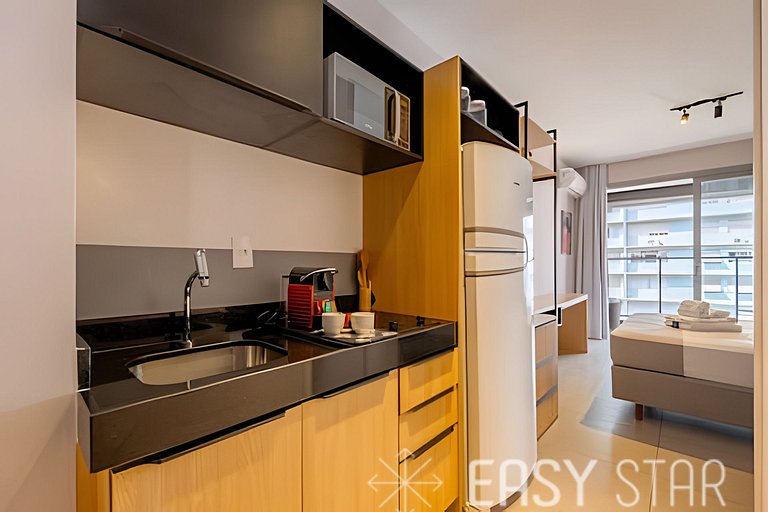 Easy Star - Belo studio com varanda em Perdizes - KW01I