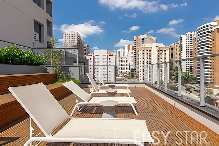 Easy Star - Belo studio com varanda em Perdizes - KW01I