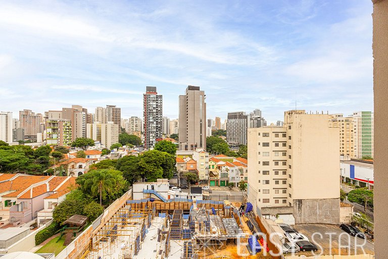 Studio com vista livre em Perdizes