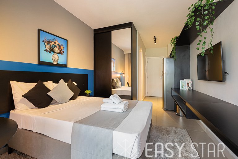 Easy Star - Studio fresco e iluminado perto do Allianz Parqu