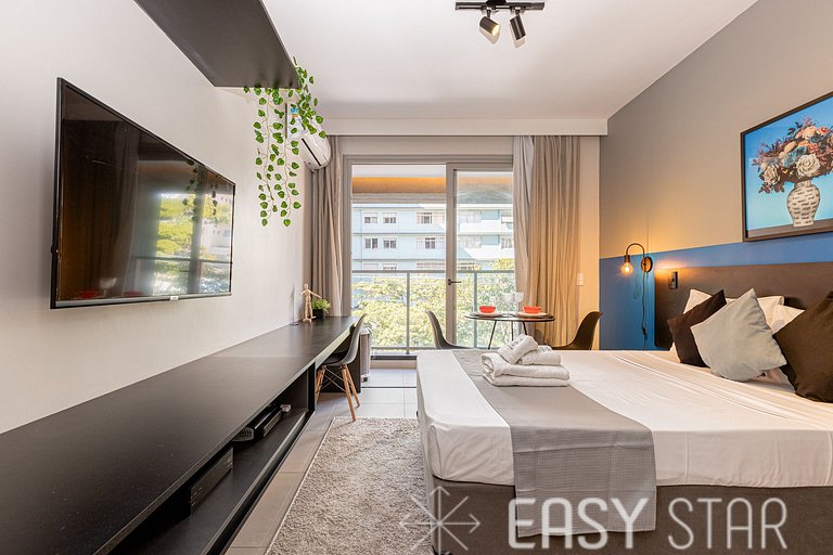 Easy Star - Studio fresco e iluminado perto do Allianz Parqu