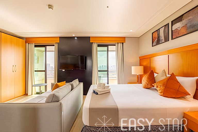 Easy Star - Charmoso flat C/vaga no coração do itaim Bibi -