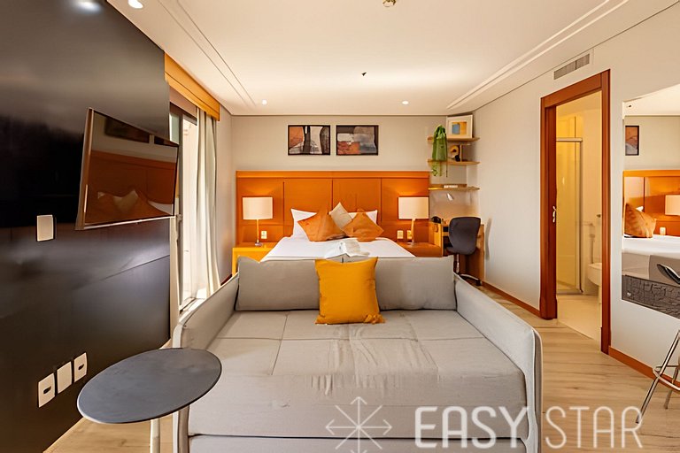 Easy Star - Charmoso flat C/vaga no coração do itaim Bibi -