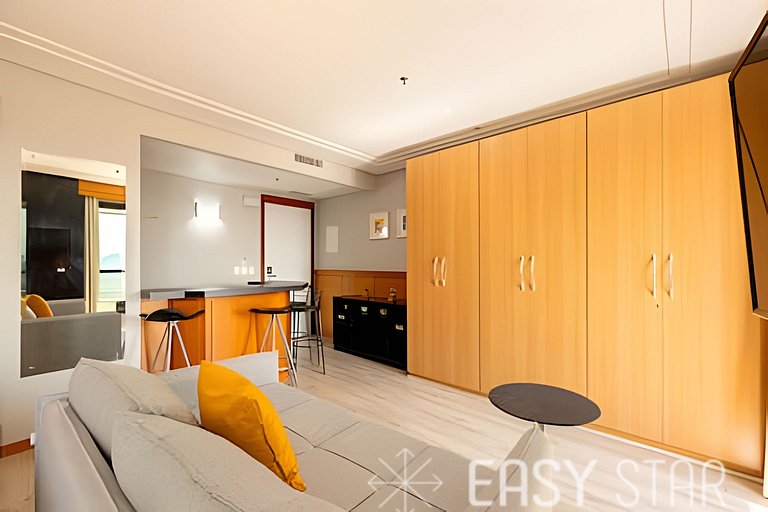 Easy Star - Charmoso flat C/vaga no coração do itaim Bibi -