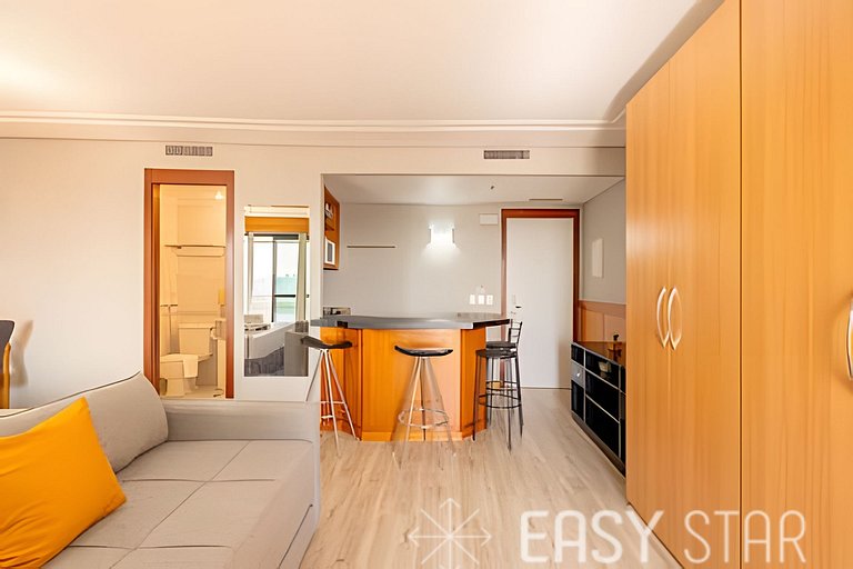 Easy Star - Charmoso flat C/vaga no coração do itaim Bibi -