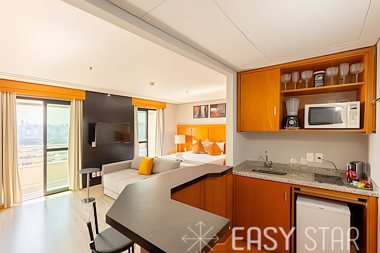 Easy Star - Charmoso flat C/vaga no coração do itaim Bibi -