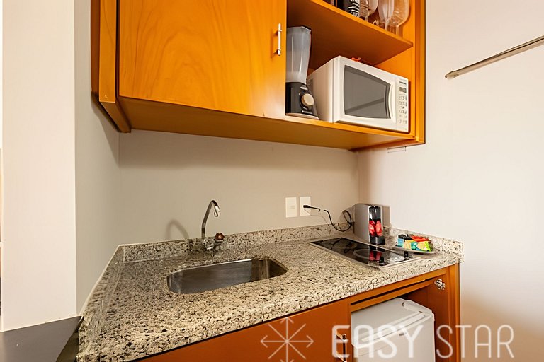 Easy Star - Charmoso flat C/vaga no coração do itaim Bibi -