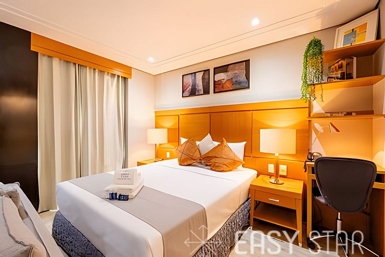 Easy Star - Charmoso flat C/vaga no coração do itaim Bibi -