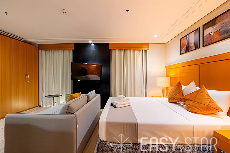 Easy Star - Charmoso flat C/vaga no coração do itaim Bibi -