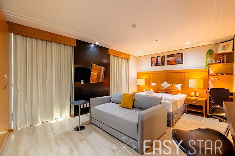 Easy Star - Encantador Flat c/ Estacionamiento en el Corazón