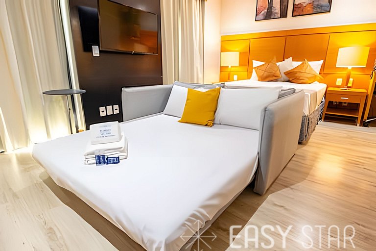 Easy Star - Charmoso flat C/vaga no coração do itaim Bibi -