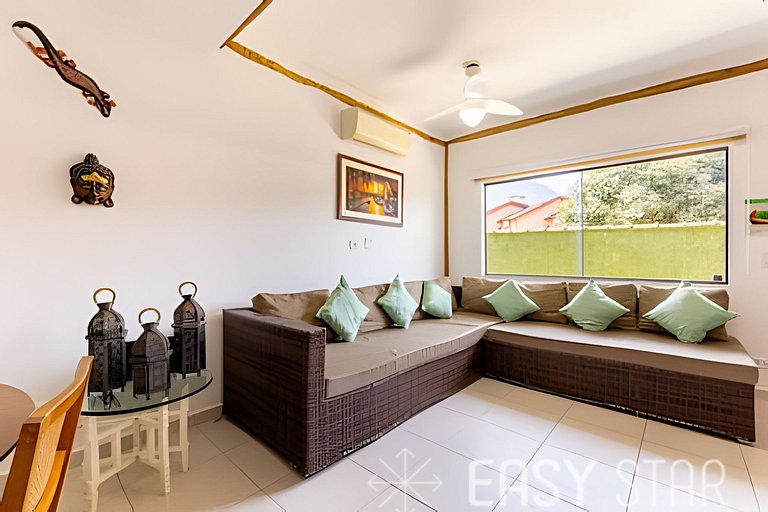 Easy Star - Bela em condominio de Maresias C/ 2 dorms e vaga