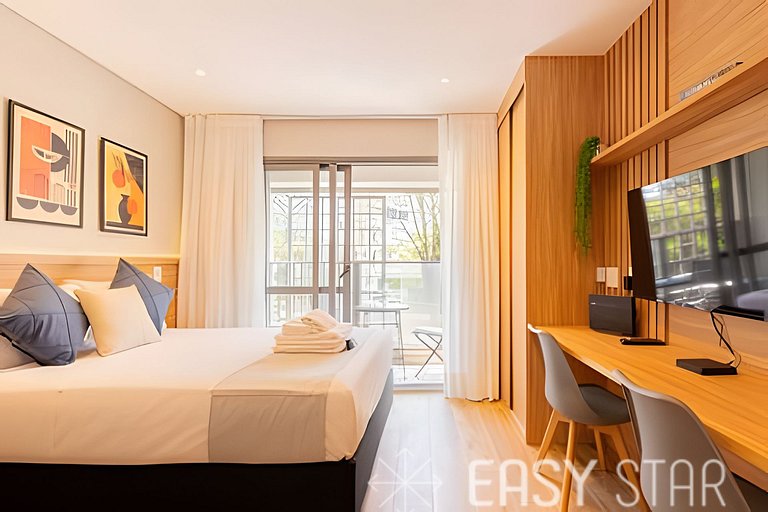 Easy – Bello estudio en el corazón de Novo Brooklin – LS01I