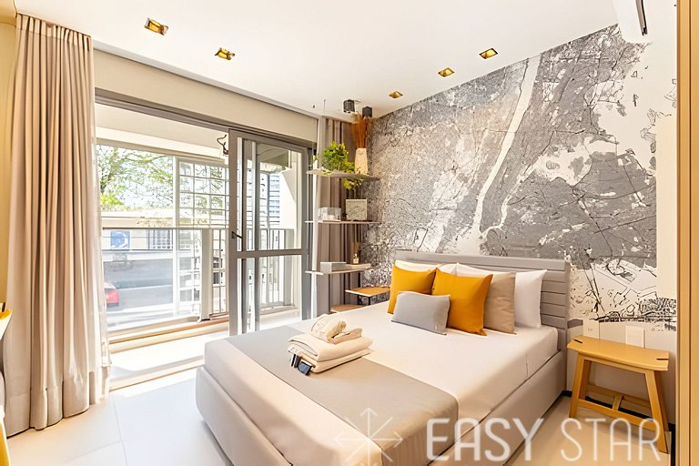 Easy Star - Fabuloso studio no Novo Brooklin - LT01I