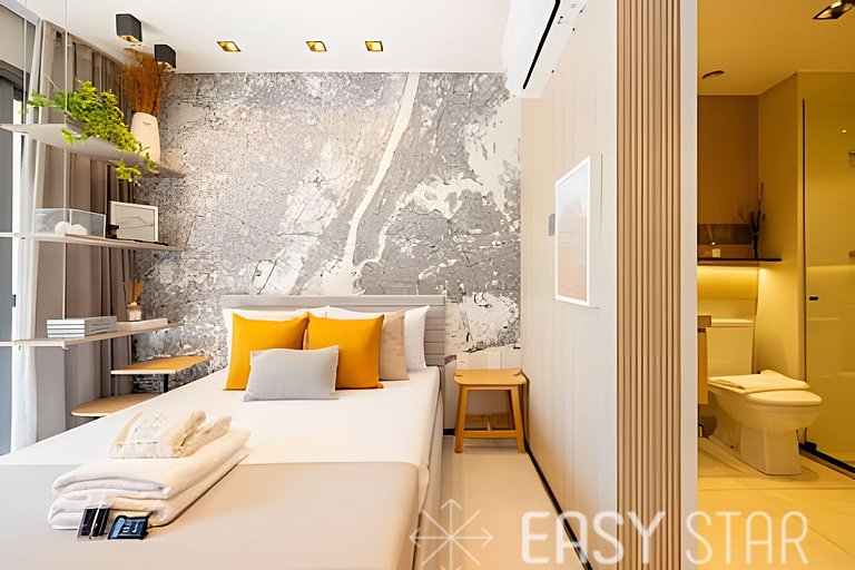 Easy Star - Fabuloso studio no Novo Brooklin - LT01I