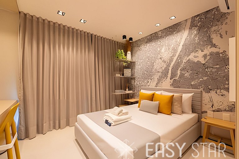 Easy Star - Fabuloso studio no Novo Brooklin - LT01I