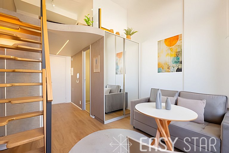 East Star - Belo Studio com mezanino em Moema - LV01I
