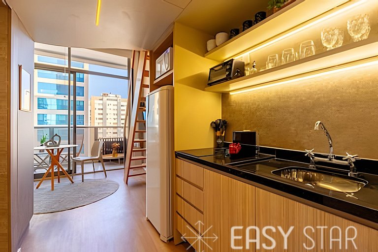 East Star - Belo Studio com mezanino em Moema - LV01I