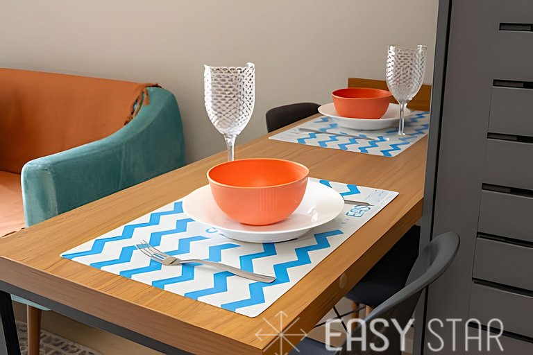 Easy Star - Charmoso apto de 1 quarto na Av. Santo Amaro - M