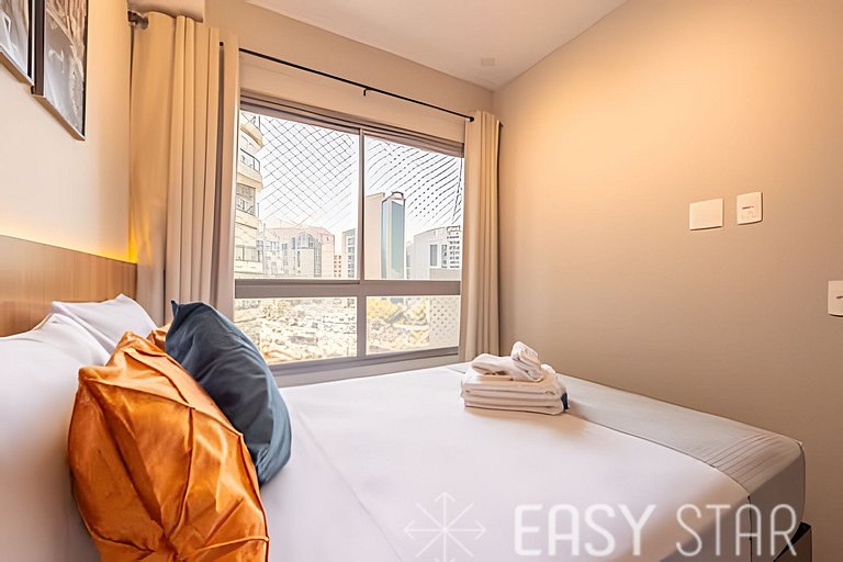 Easy Star - Charmoso apto de 1 quarto na Av. Santo Amaro - M