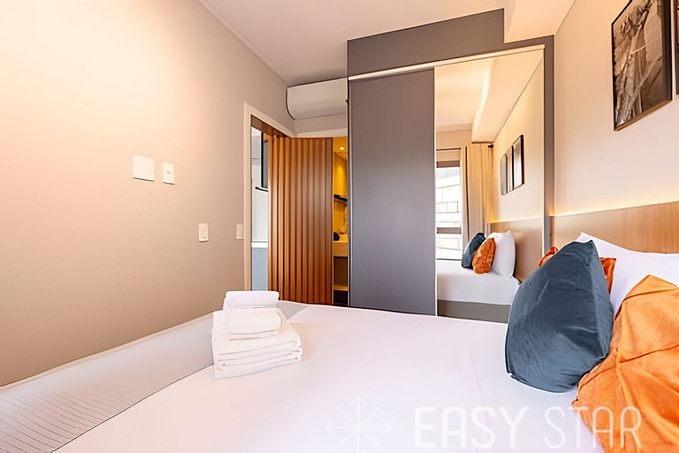 Easy Star - Charmoso apto de 1 quarto na Av. Santo Amaro - M