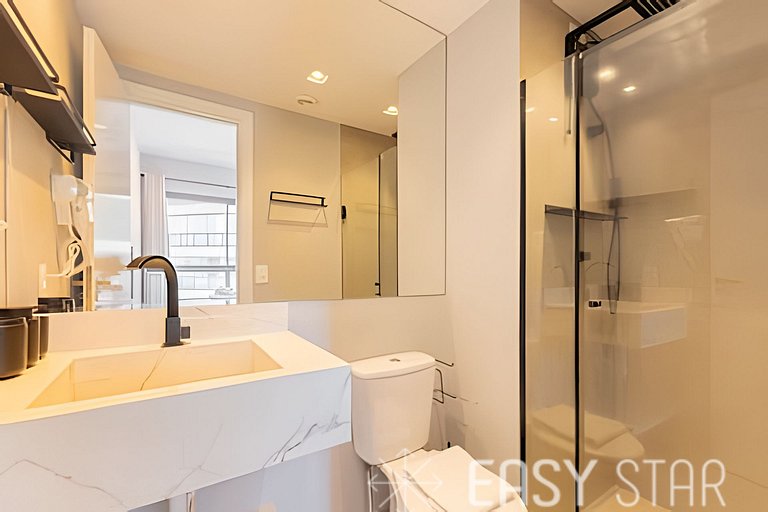 Easy Star - Charmoso apto de 1 quarto na Av. Santo Amaro - M