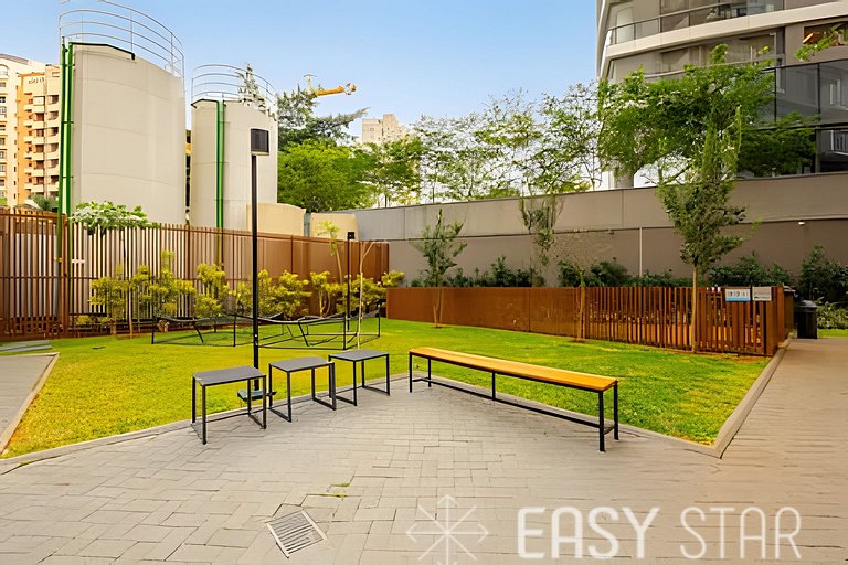Easy Star - Charmoso apto de 1 quarto na Av. Santo Amaro - M