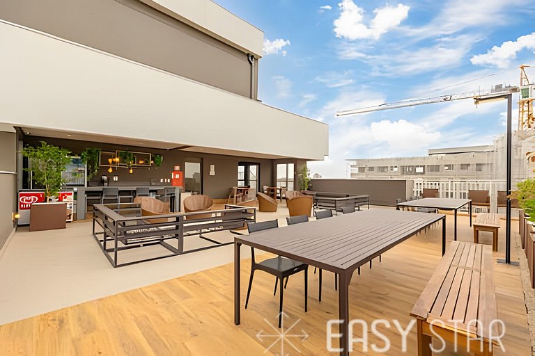 Easy Star - Charmoso apto de 1 quarto na Av. Santo Amaro - M