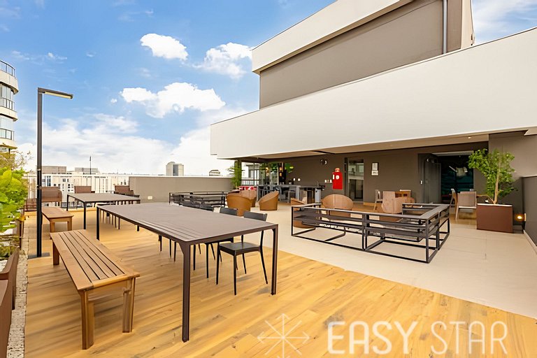 Easy Star - Charmoso apto de 1 quarto na Av. Santo Amaro - M