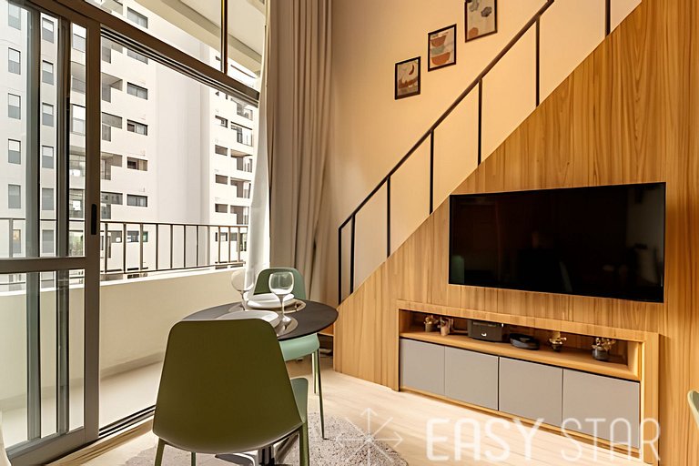 Easy Star - Belo studio com mezanino no coração do Brooklin