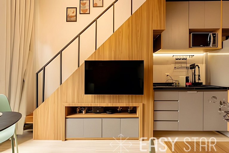 Easy Star - Belo studio com mezanino no coração do Brooklin