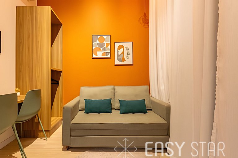 Easy Star - Belo studio com mezanino no coração do Brooklin