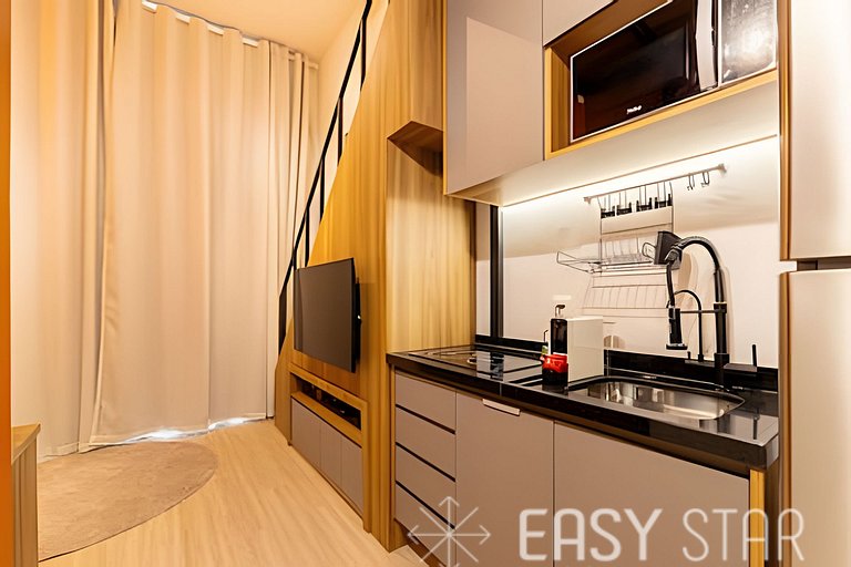 Easy Star - Belo studio com mezanino no coração do Brooklin