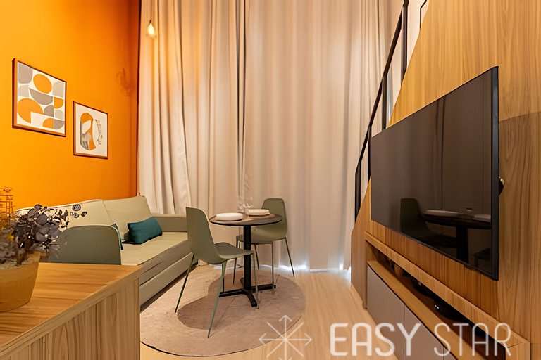 Easy Star - Belo studio com mezanino no coração do Brooklin